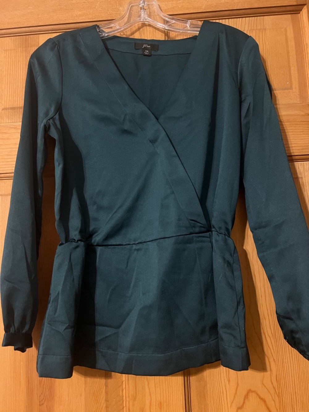 J. Crew Deep Hunter Green Blouse